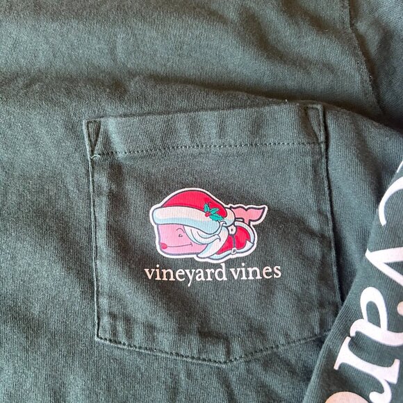Vineyard Vines Women's Mrs. Claus Christmas Whale Long Sleeve Tee Size 2XL XXL - Picture 3 of 9